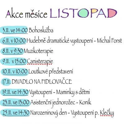 Akce měsíce listopad