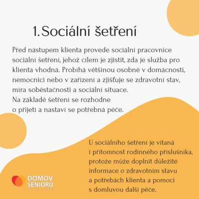 Jak probíhá nástup do Domova seniorů Vysočany?